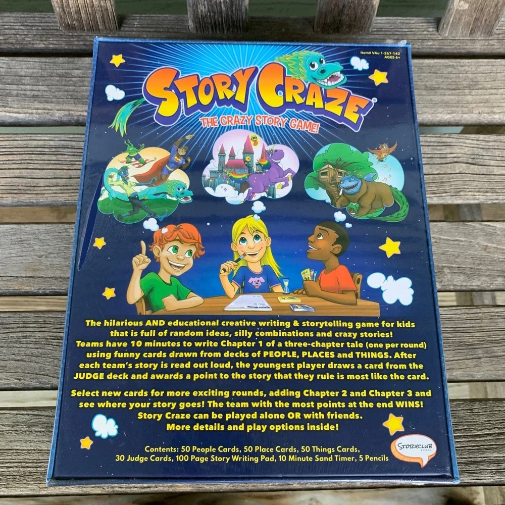 Story Craze The Crazy Story Game StoryClub Games Creative Writing Kid Age 6+ NEW